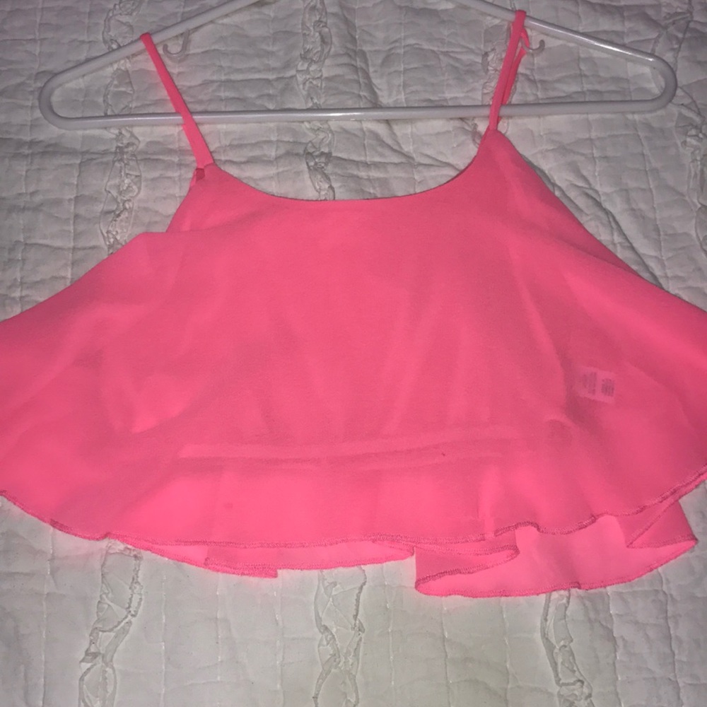 Hot pink cropped top